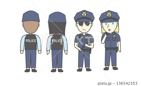 警官イラスト 136542353