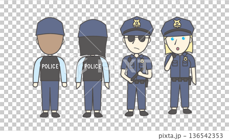 警官イラスト 136542353