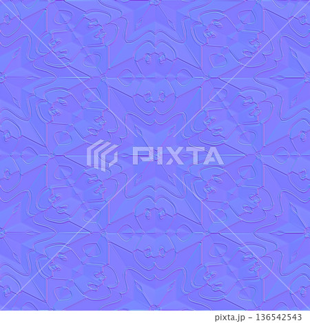 Decorative Floral Mandala Ornament 3D Normal Mapのイラスト素材 [136542543] - PIXTA