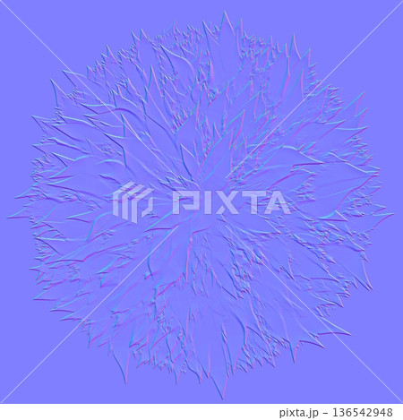 Radial Sharp Leaf Burst Normal Map 136542948