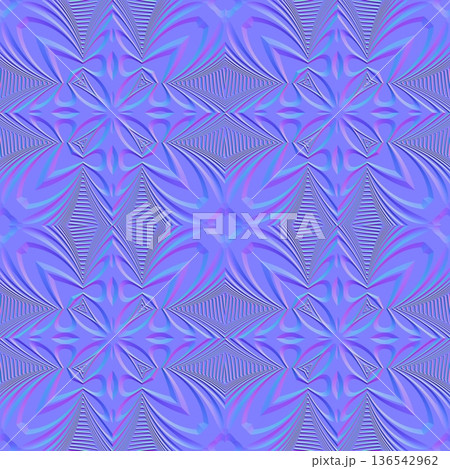 Floral Star Geometric Seamless Normal Mapのイラスト素材 [136542962] - PIXTA