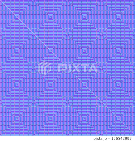 Abstract Geometric Diamond Grid Seamless Normal Map 136542995