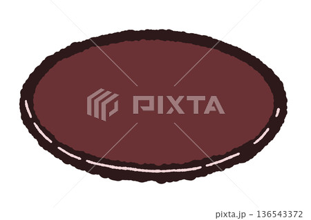 和菓子を乗せるための空の銘々皿(和食器)イラスト 和菓子を乗せるための空の銘々皿(和食器)イラスト 136543372
