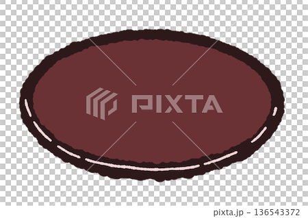 和菓子を乗せるための空の銘々皿(和食器)イラスト 和菓子を乗せるための空の銘々皿(和食器)イラスト 136543372