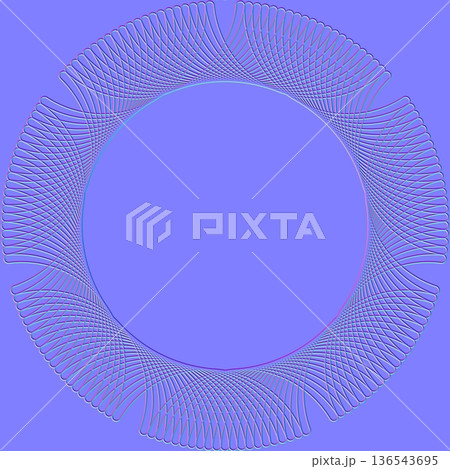 Radial spirograph frame normal map Radial spirograph frame normal map 136543695
