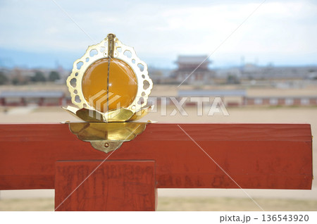奈良 大極殿の擬宝珠 奈良 大極殿の擬宝珠 136543920