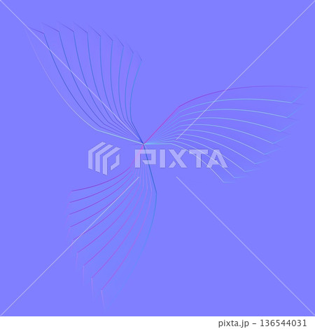 Abstract Geometric Propeller Normal Map Element 3D 136544031