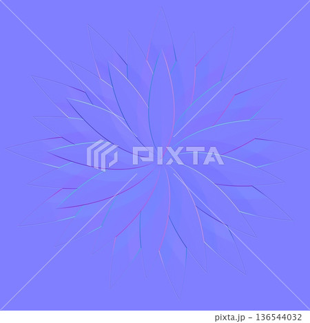 Complex Floral Mandala Normal Map Pattern for Decoration 136544032