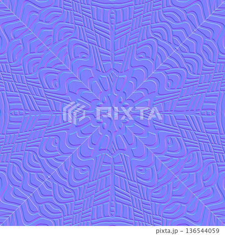 Dense Geometric Ornament Normal Map Background 136544059