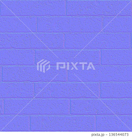Long Brick Wall Texture Normal Map 3D Long Brick Wall Texture Normal Map 3D 136544073