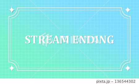 STREAM ENDING グラデーションと星のシンプルな背景 STREAM ENDING グラデーションと星のシンプルな背景 136544302