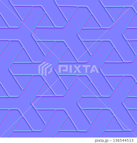 Smooth Beveled Geometric Grid Normal Map Smooth Beveled Geometric Grid Normal Map 136544513