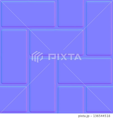 Clean Beveled Rectangular Block Normal Map 136544518