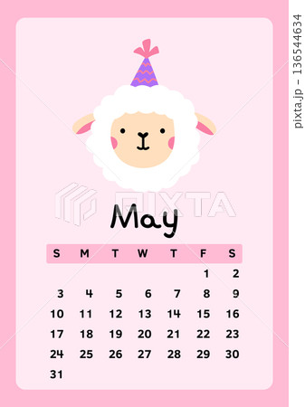 Calendar page for May 2026 Calendar page for May 2026 136544634