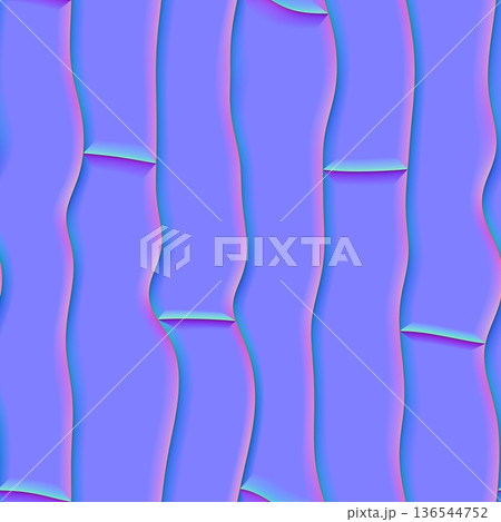 Stylized Wavy Panels Normal Map Texture 136544752
