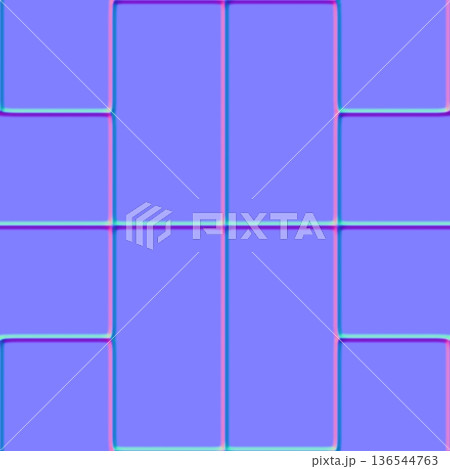 Smooth Rounded Rectangular Tile Normal Map 136544763