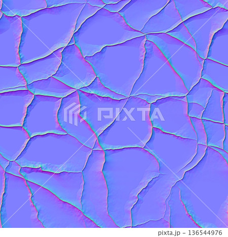 Fractured Ground Normal Map Texture for 3D Design 136544976
