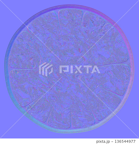 Sliced Citrus Fruit Normal Map Texture 136544977