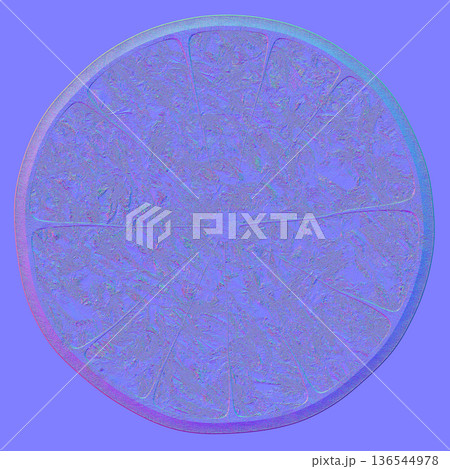 Round Fruit Slice Normal Map Texture 136544978