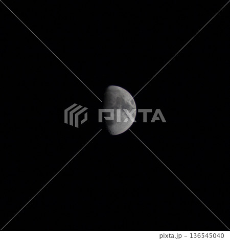 Moon in night on sky. 136545040