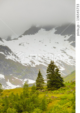Mountains summer landscape in Norway. Mountains summer landscape in Norway. 136545733