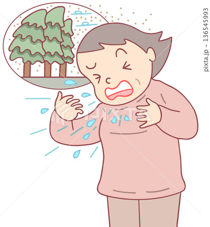 疾病・疾患・病気 - 花粉症・くしゃみ・鼻炎 疾病・疾患・病気 - 花粉症・くしゃみ・鼻炎 136545993