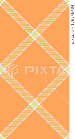 Upscale textile texture background, perfection pattern seamless check. Line tartan vector plaid fabric in orange and sea shell colors. Upscale textile texture background, perfection pattern seamless check. Line tartan vector plaid fabric in orange and sea shell colors. 136546484