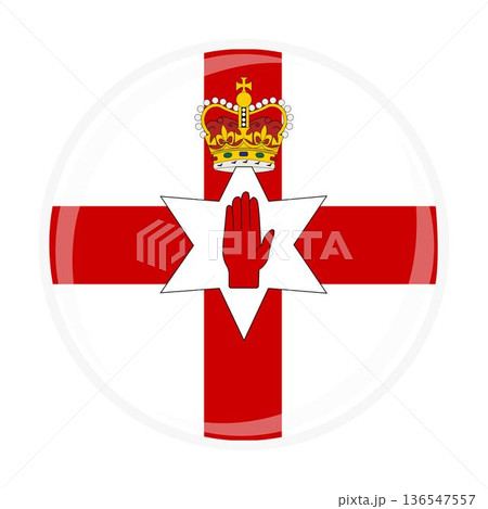 Northern Ireland national round circle flag emblem official icon Northern Ireland national round circle flag emblem official icon 136547557