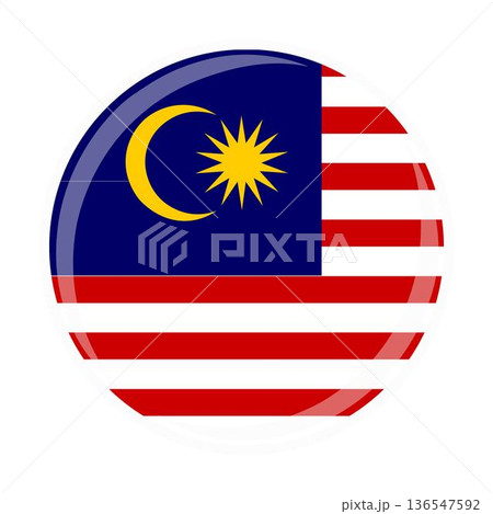 Malaysia national round circle flag emblem official icon Malaysia national round circle flag emblem official icon 136547592