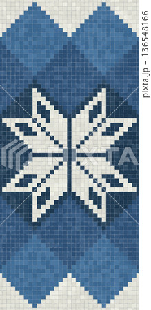 Scandinavian mosaic vector pattern 95 Scandinavian mosaic vector pattern 95 136548166