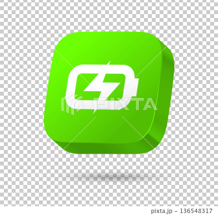 green battery charge on a button green battery charge on a button 136548317