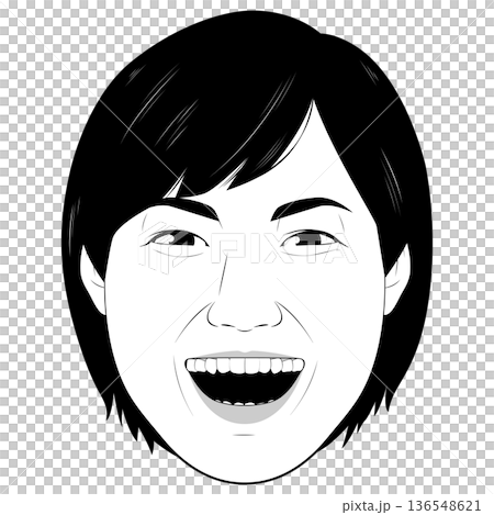一位面帶滿足表情的女子 一位面帶滿足表情的女子 136548621