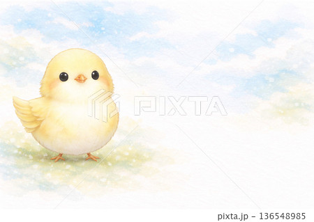 鳥シリーズ:左側に配した大きな鳥と広大な余白 鳥シリーズ:左側に配した大きな鳥と広大な余白 136548985