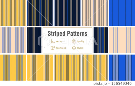 Striped bundle built for product mockups. Home textiles lines backgrounds enhance presentation. Vector clarity supports realism. Striped bundle built for product mockups. Home textiles lines backgrounds enhance presentation. Vector clarity supports realism. 136549340
