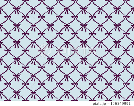 格子柄 黒リボン 緑色 シームレス 格子柄 黒リボン 緑色 シームレス 136549991