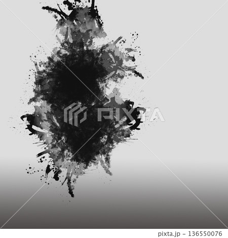 抽象的　水墨画　背景素材 136550076