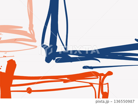 Abstract Blue and Red Brush Strokes 136550987