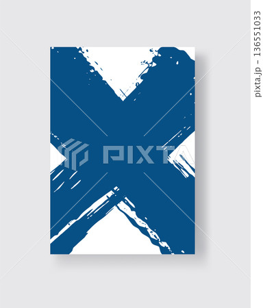Abstract ink brush banners with grunge effect Abstract ink brush banners with grunge effect 136551033