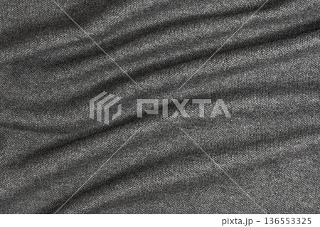 Rippled grey textile waves for visual backgrounds Rippled grey textile waves for visual backgrounds 136553325