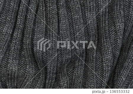 Wrinkled charcoal knit, textured mood shot Wrinkled charcoal knit, textured mood shot 136553332