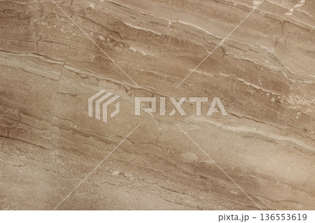 Detail of beige Diana Royal marble texture with crystal veins and beautiful natural patterns for interior design inspiration. 136553619
