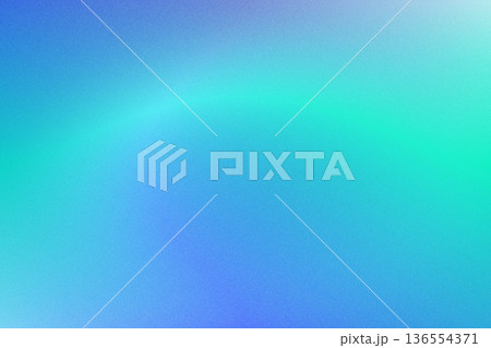 Smooth gradient shifting from blue to cyan with light grainy texture 136554371