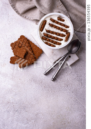 Trendy viral Japanese yogurt cheesecake 136554395