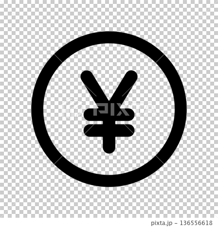 Simple yen icon Japanese yen/currency Simple yen icon Japanese yen/currency 136556618