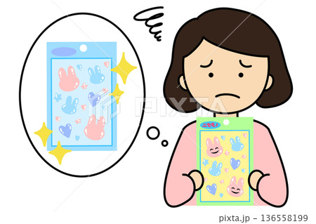 シールショッピング詐欺にあった女性 136558199