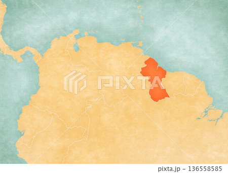 Map of Northern South America - Guyana Map of Northern South America - Guyana 136558585