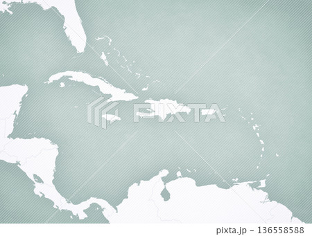 Map of Caribbean islands - Blank map 136558588