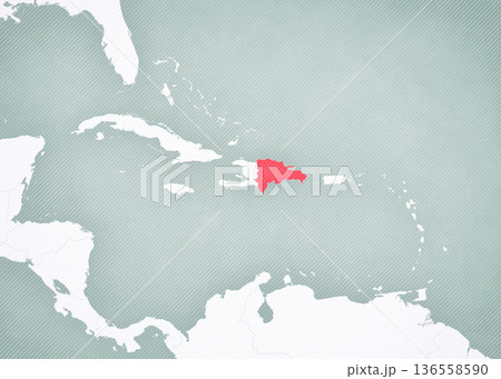Map of Caribbean islands - Dominican Republic Map of Caribbean islands - Dominican Republic 136558590
