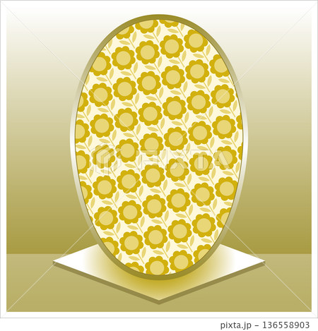 Easter illustration with an egg Easter illustration with an egg 136558903