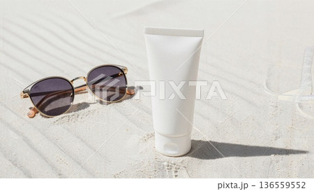 無地日焼け止めチューブの広告向け商品写真 136559552